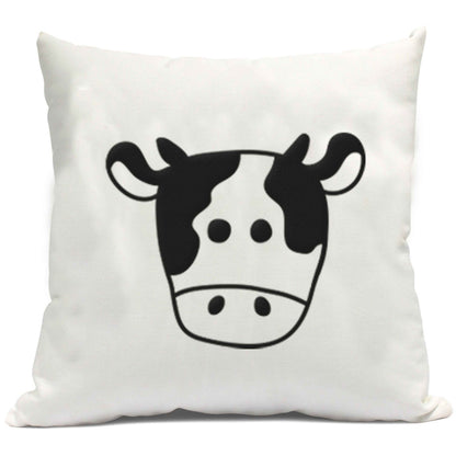 Cow illustration - pocket design cushion cover