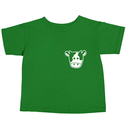 Cow illustration - pocket design green baby toddler Tshirt 2 Years
