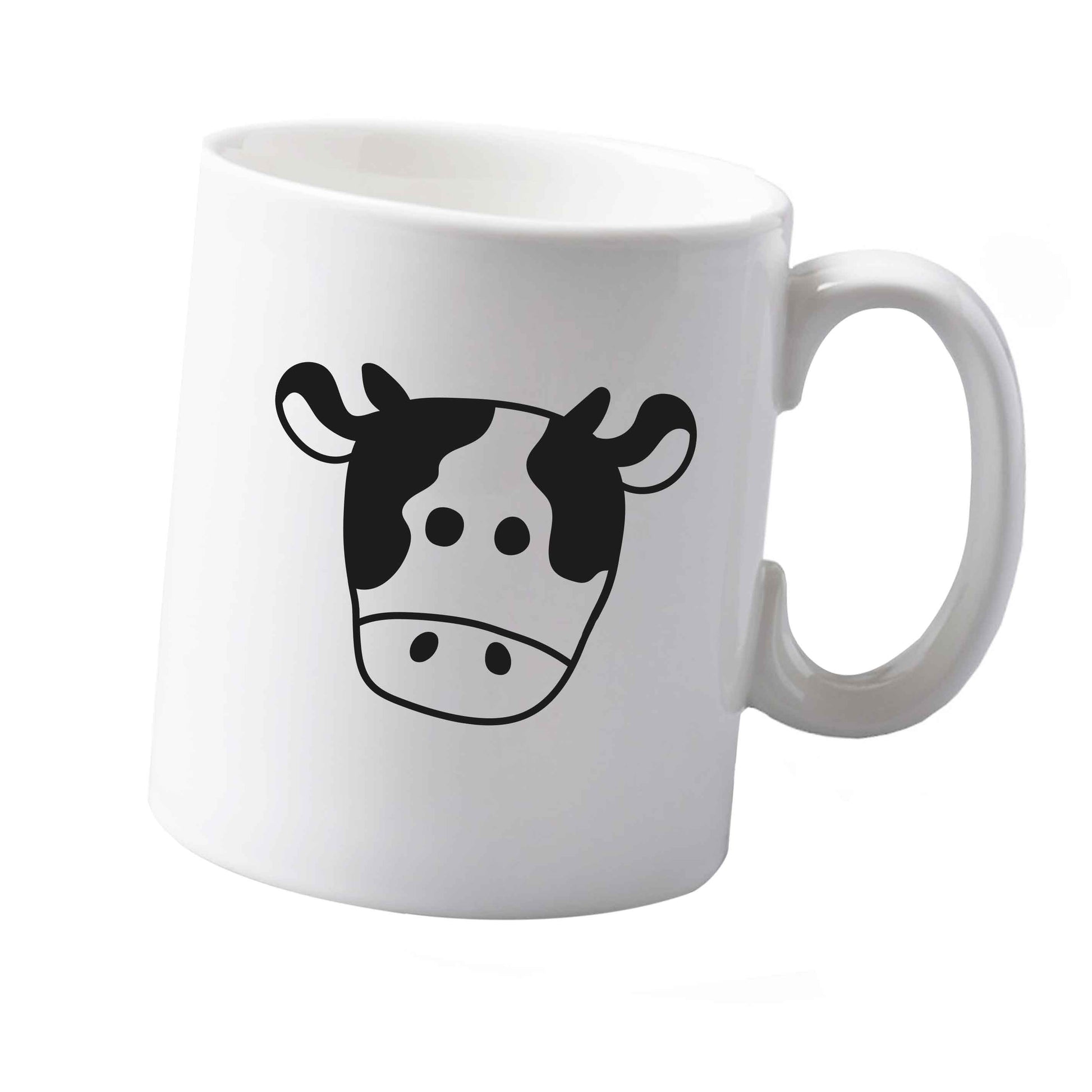 10 oz Cow illustration - pocket design ceramic mug  both sides