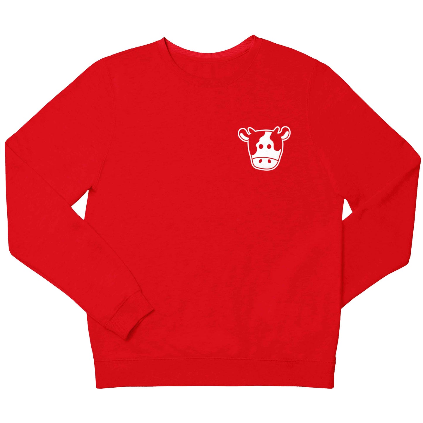 Cow illustration - pocket design children's grey sweater 12-13 Years