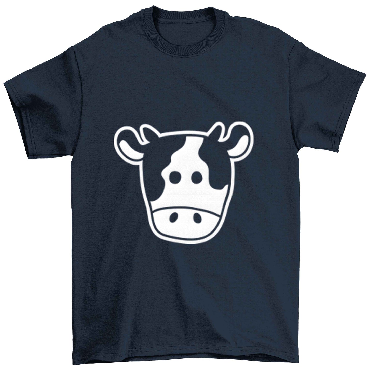 Cow illustration - pocket design Children's navy Tshirt 12-13 Years