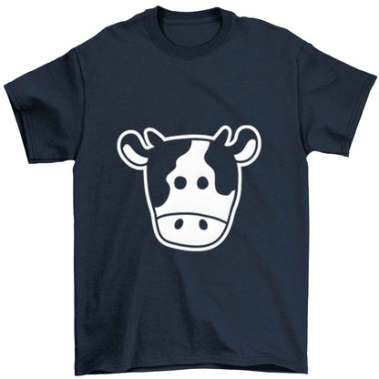 Cow illustration - pocket design Children's navy Tshirt 12-13 Years