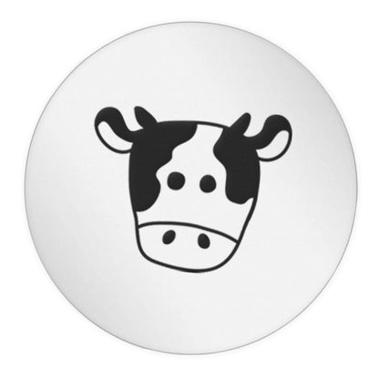 Cow illustration - pocket design 24 @ 45mm matt circle stickers