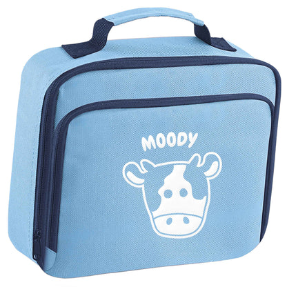 Moody cow illustration | Lunch bag cooler