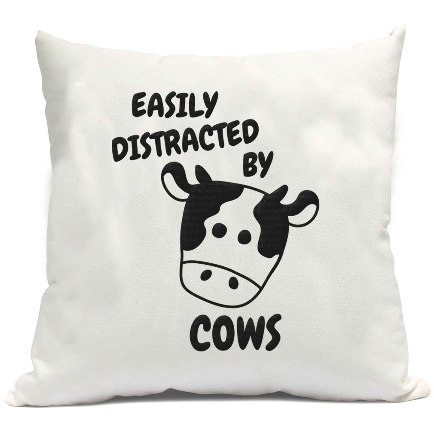 Easily distracted by cows cushion cover