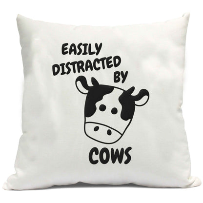 Easily distracted by cows cushion cover