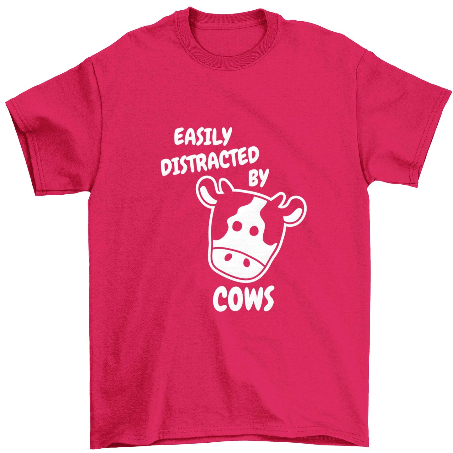 Easily distracted by cows Children's pink Tshirt 12-13 Years