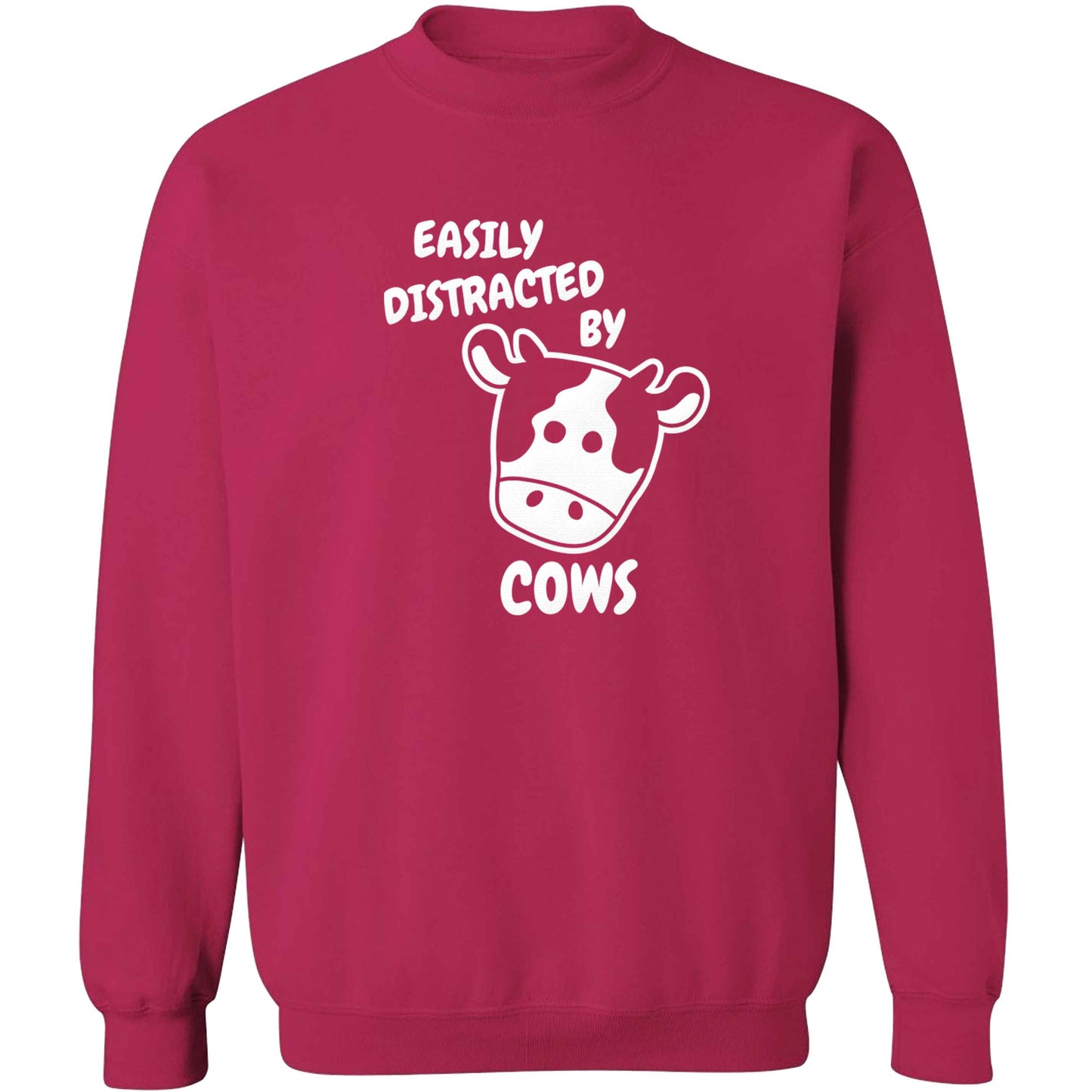 Easily distracted by cows adult's unisex pink sweater 2XL