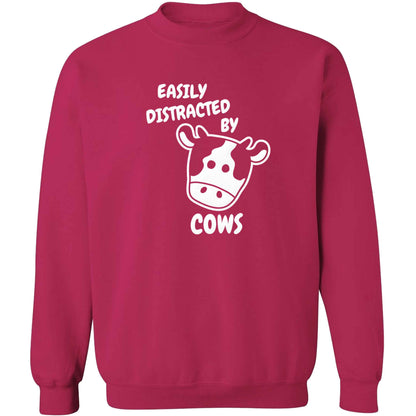 Easily distracted by cows adult's unisex pink sweater 2XL