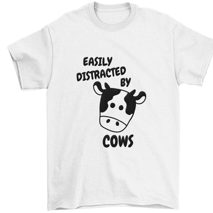 Easily distracted by cows Children's white Tshirt 12-13 Years
