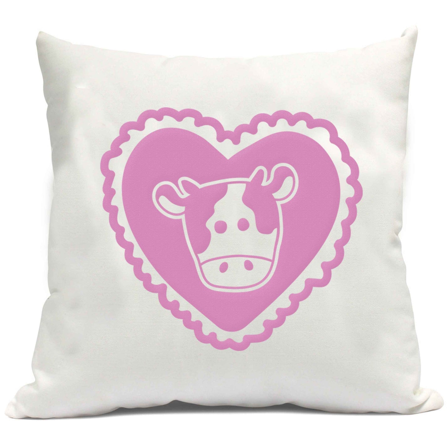 Cow heart illustration cushion cover