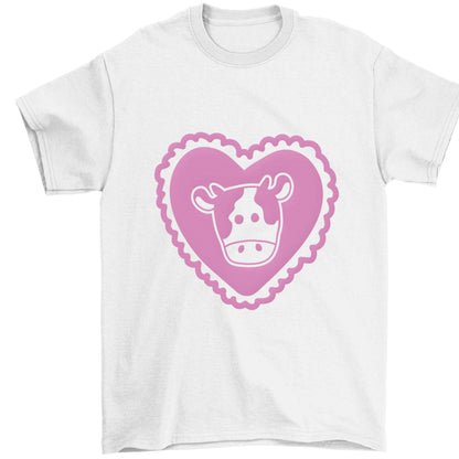 Cow heart illustration Children's white Tshirt 12-13 Years