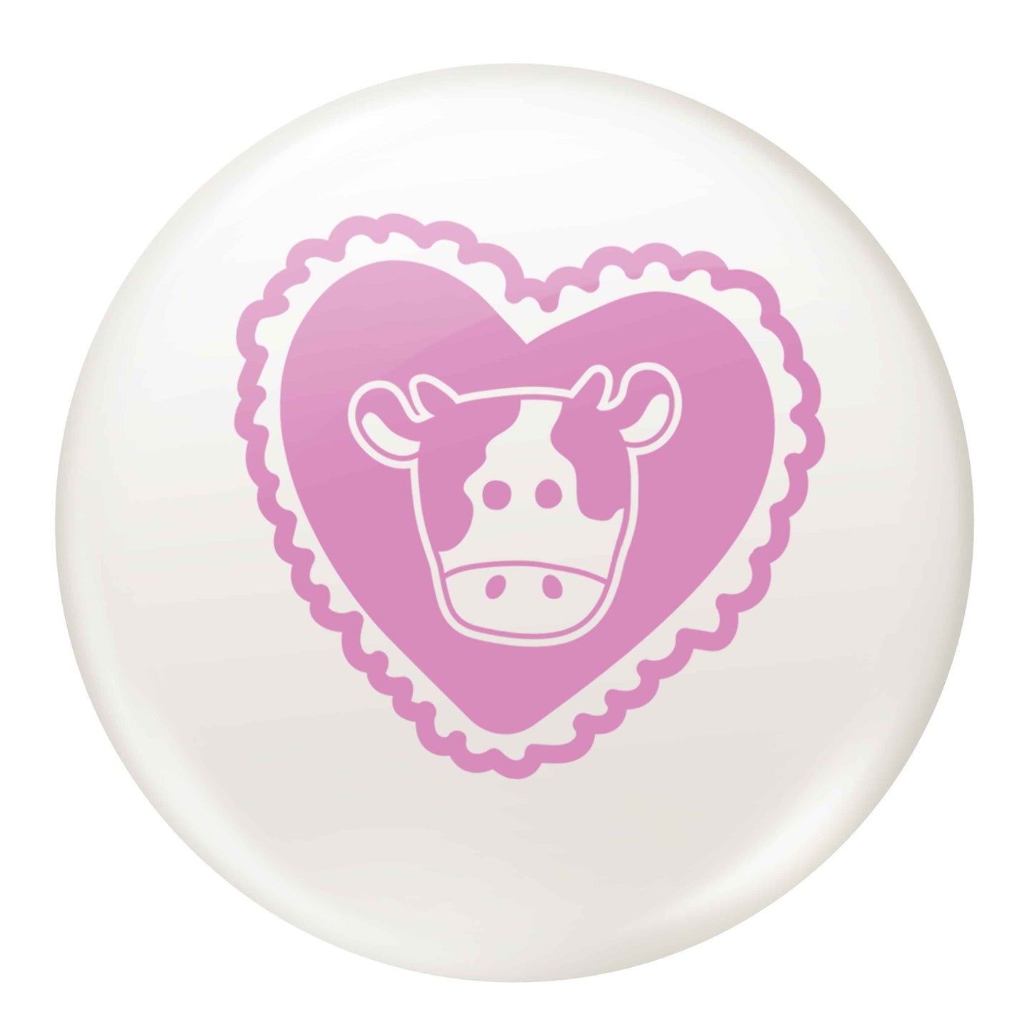 Cow heart illustration small 25mm Pin badge