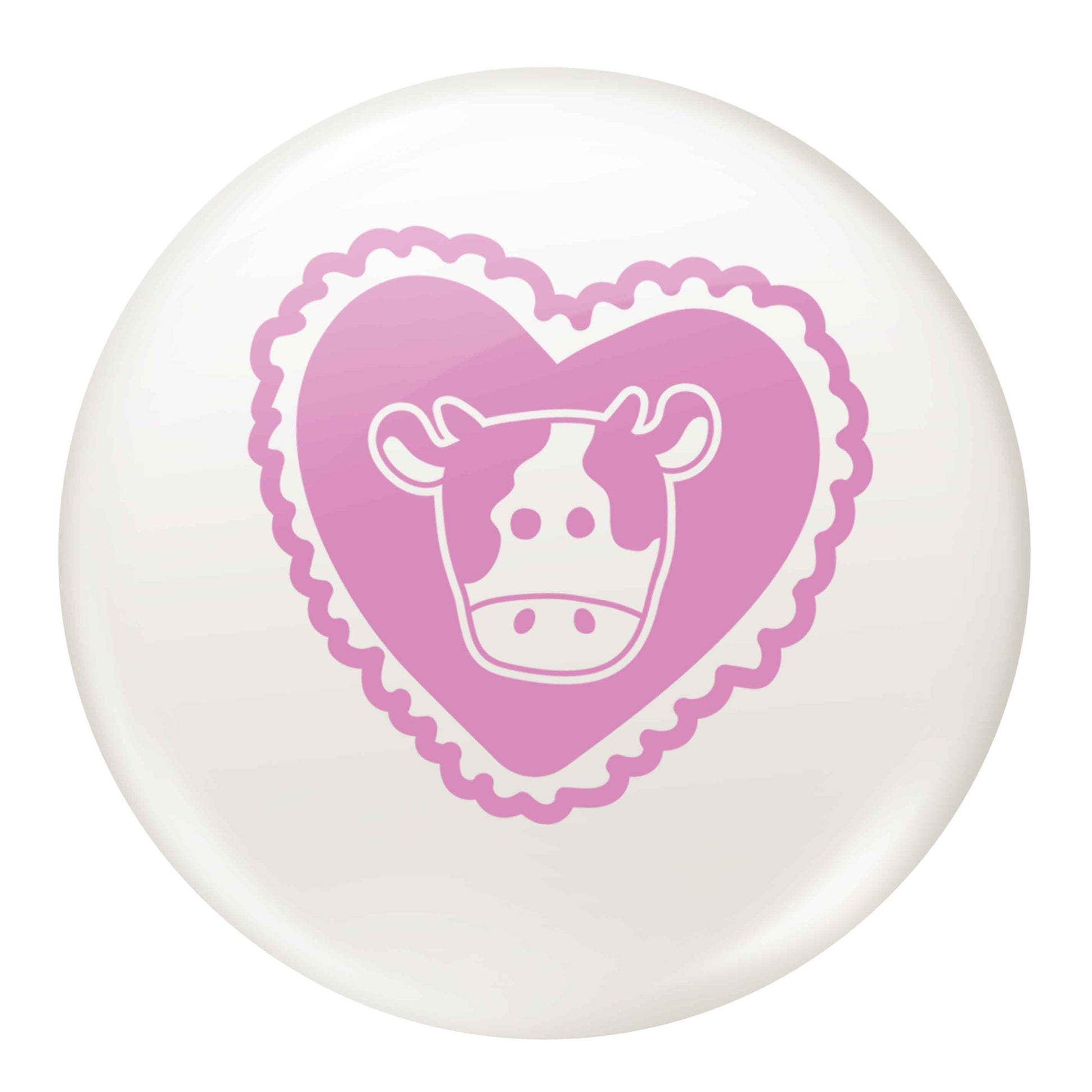 Cow heart illustration small 25mm Pin badge