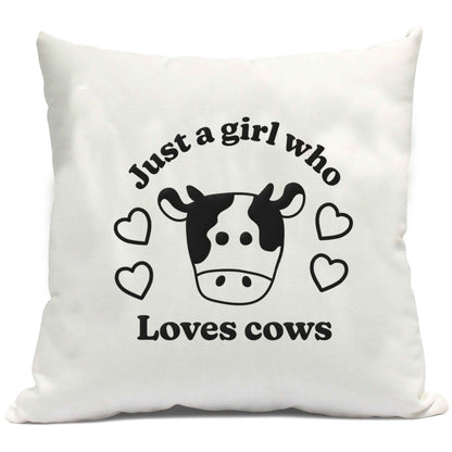 Just a girl who loves cows cushion cover