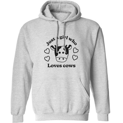 Just a girl who loves cows adults unisex grey hoodie 2XL
