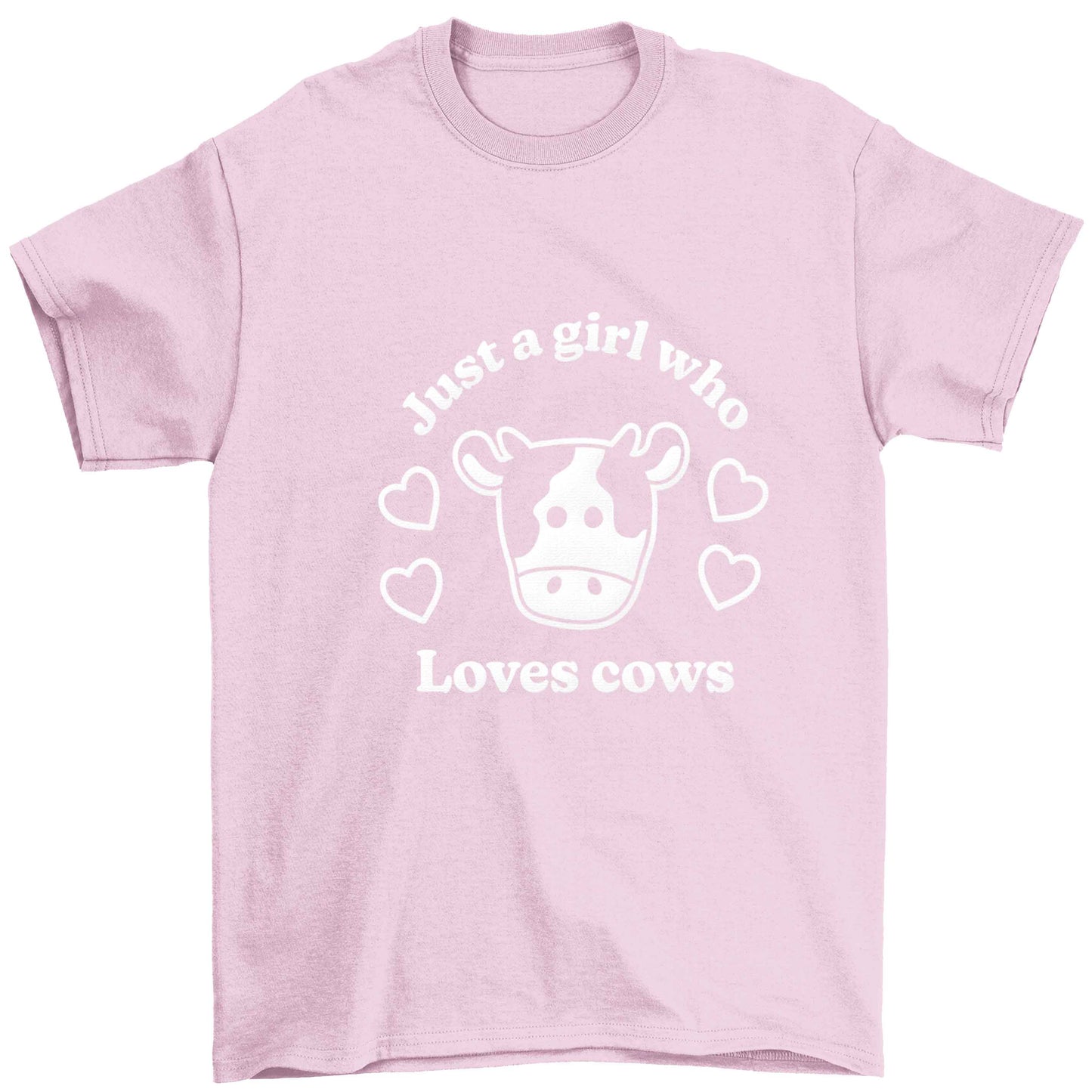 Just a girl who loves cows Children's light pink Tshirt 12-13 Years