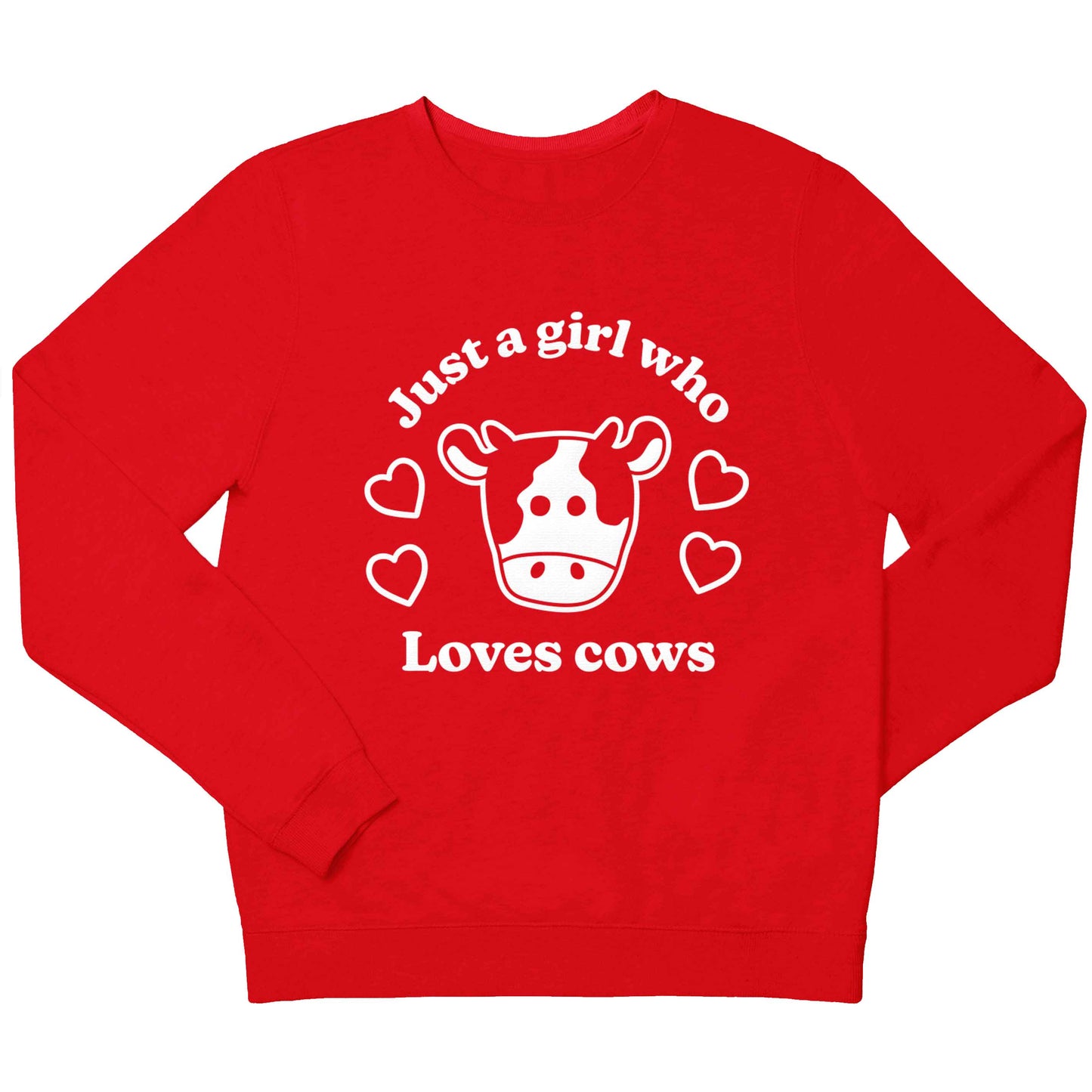 Just a girl who loves cows children's grey sweater 12-13 Years