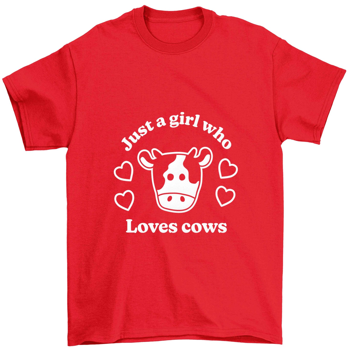 Just a girl who loves cows Children's red Tshirt 12-13 Years