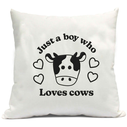 Just a boy who loves cows cushion cover