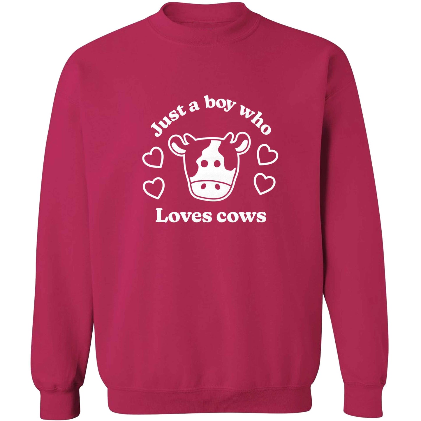 Just a boy who loves cows adult's unisex pink sweater 2XL