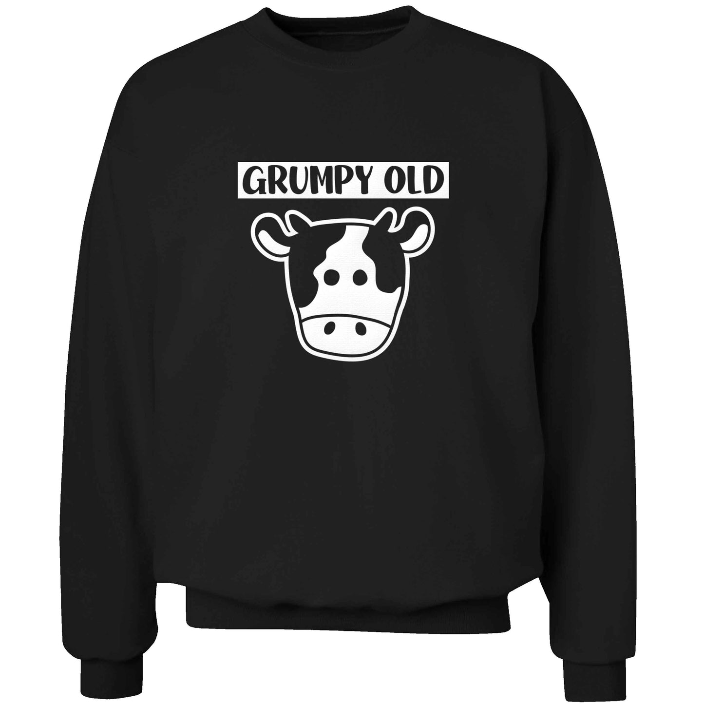 Grumpy old cow adult's unisex black sweater 2XL