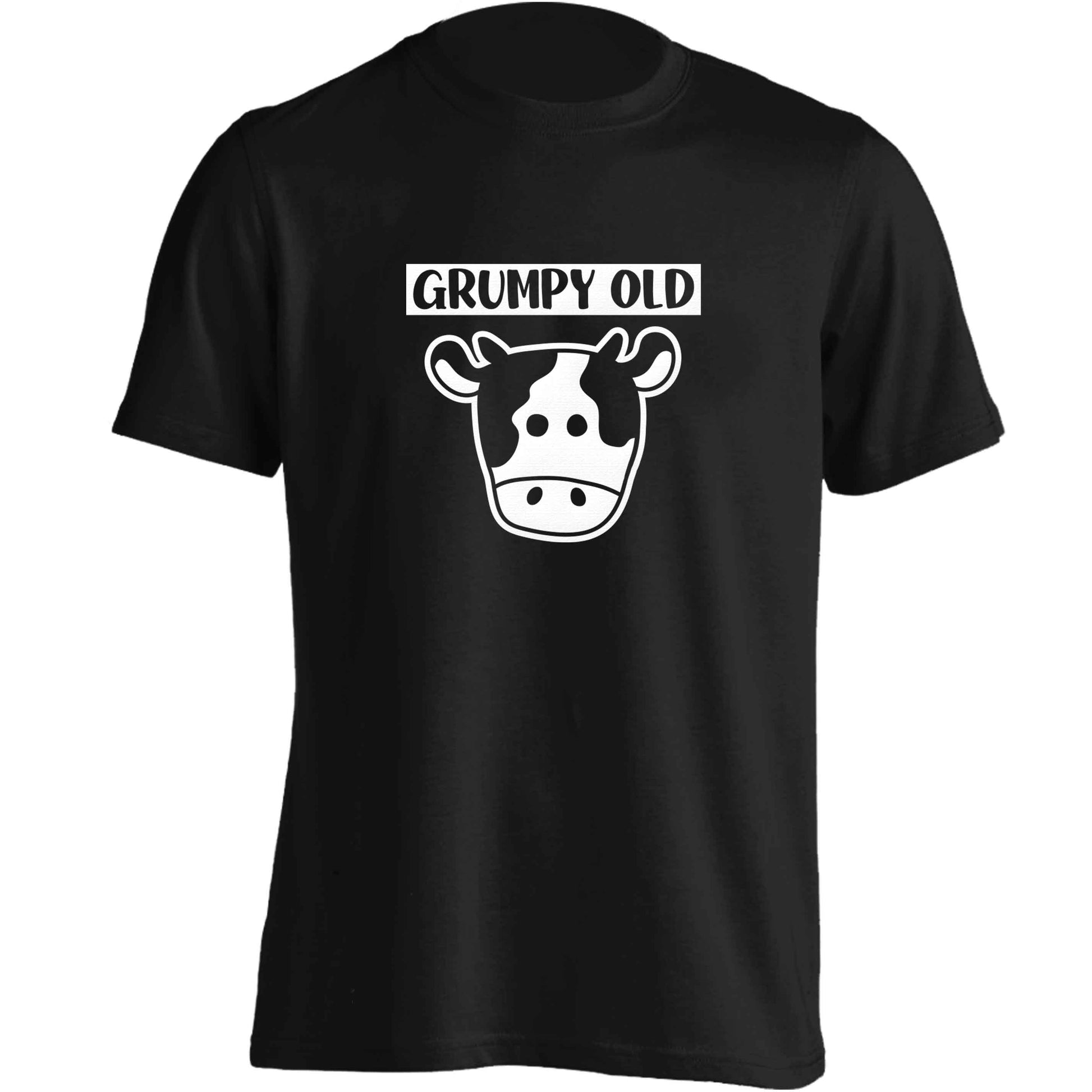 Grumpy old cow adults unisex black Tshirt 2XL