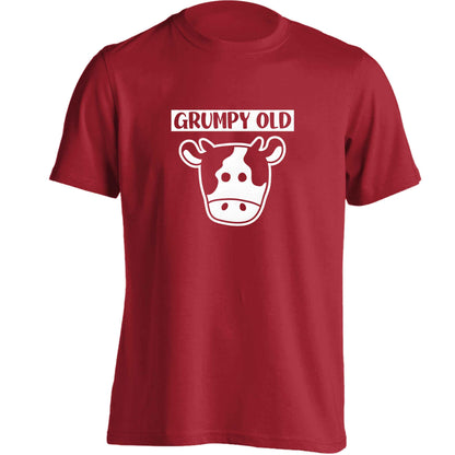 Grumpy old cow adults unisex red Tshirt 2XL