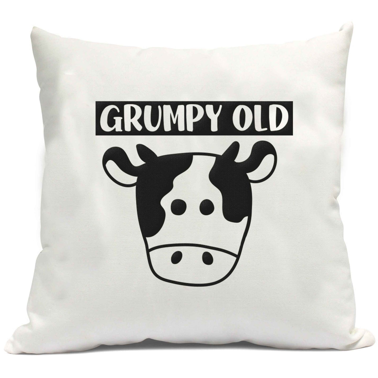 Grumpy old cow cushion cover