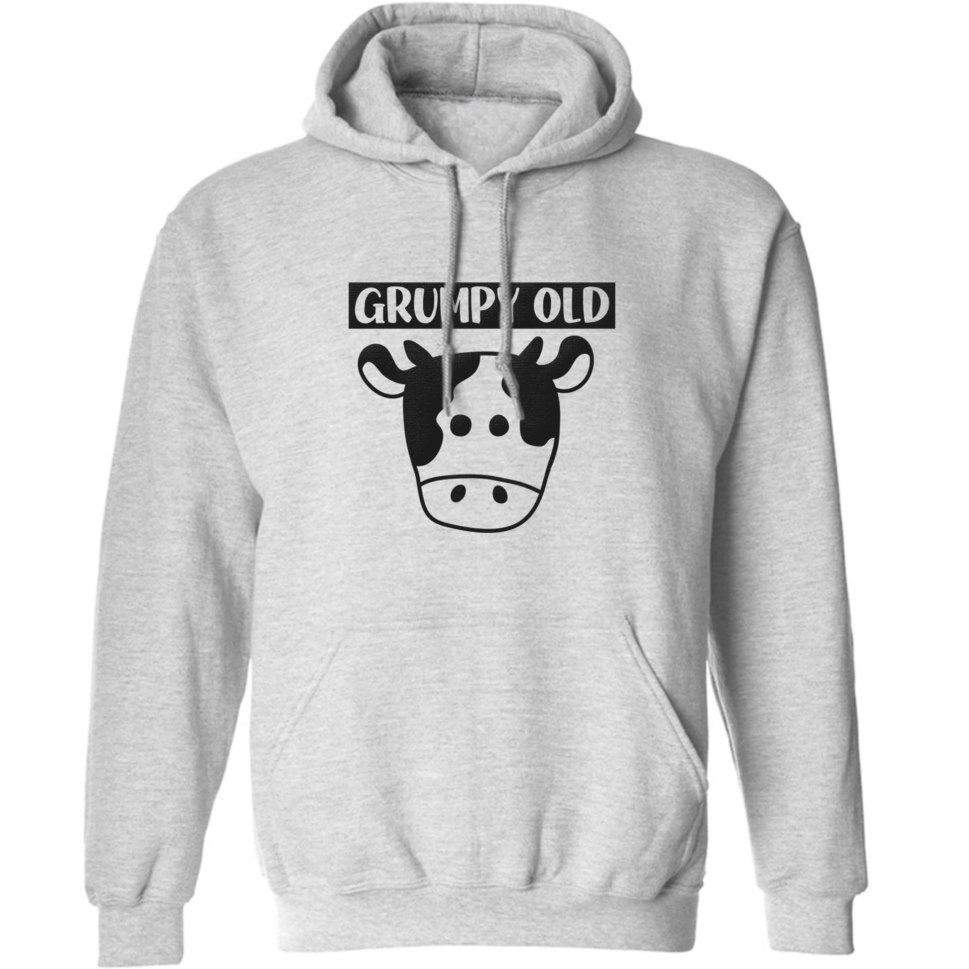 Grumpy old cow adults unisex grey hoodie 2XL