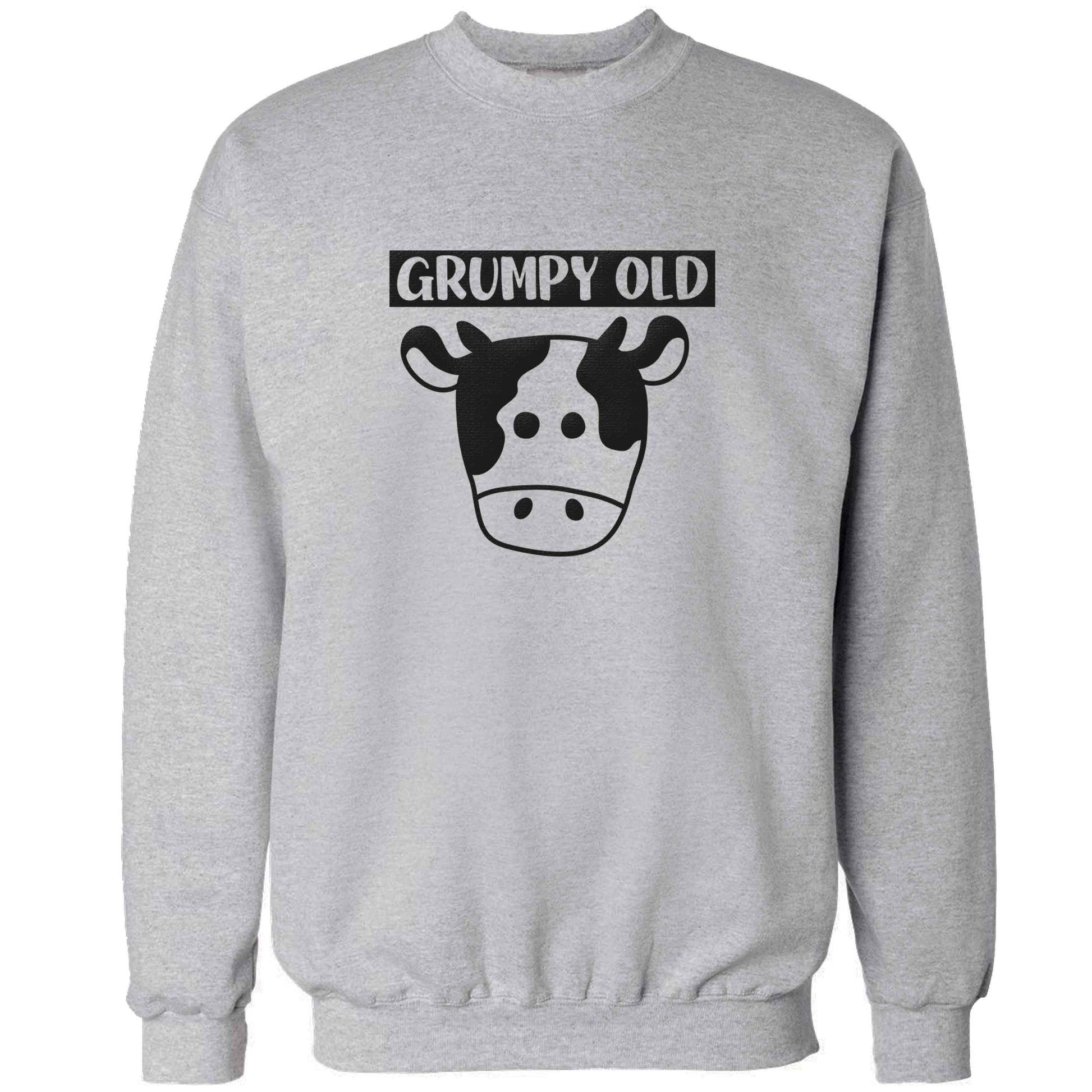 Grumpy old cow adult's unisex grey sweater 2XL