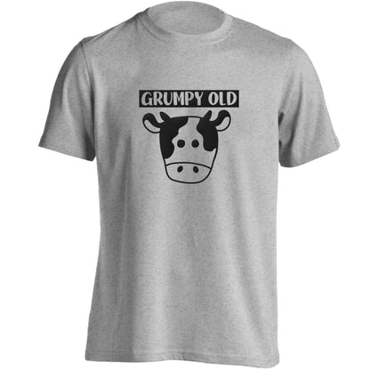 Grumpy old cow adults unisex grey Tshirt 2XL