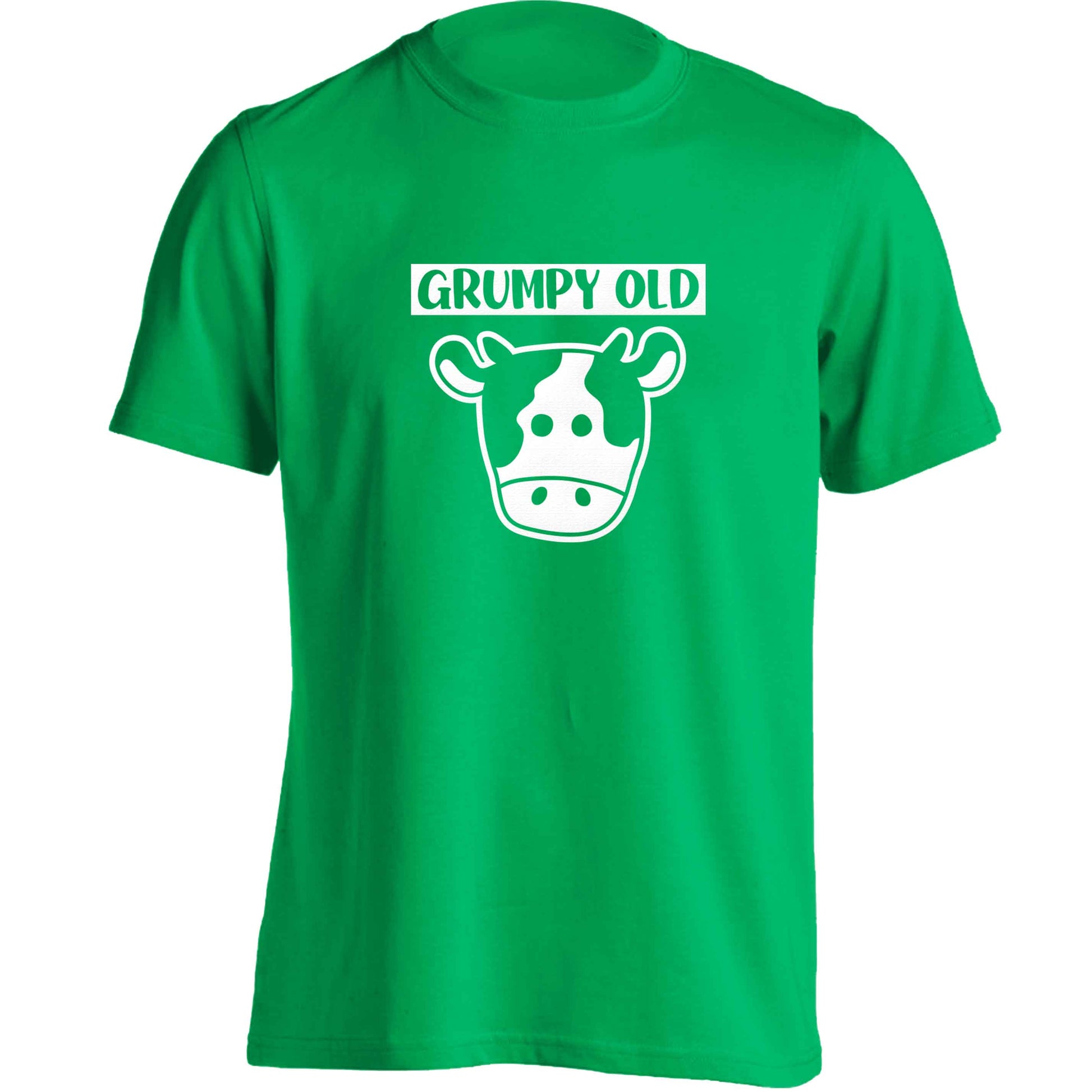Grumpy old cow adults unisex green Tshirt 2XL