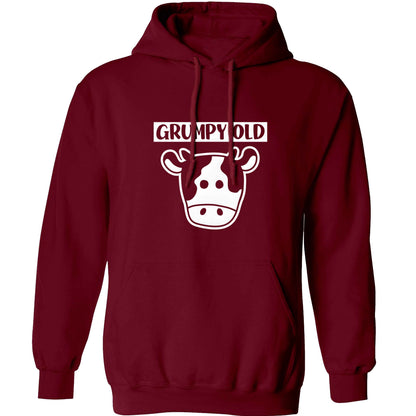Grumpy old cow adults unisex maroon hoodie 2XL