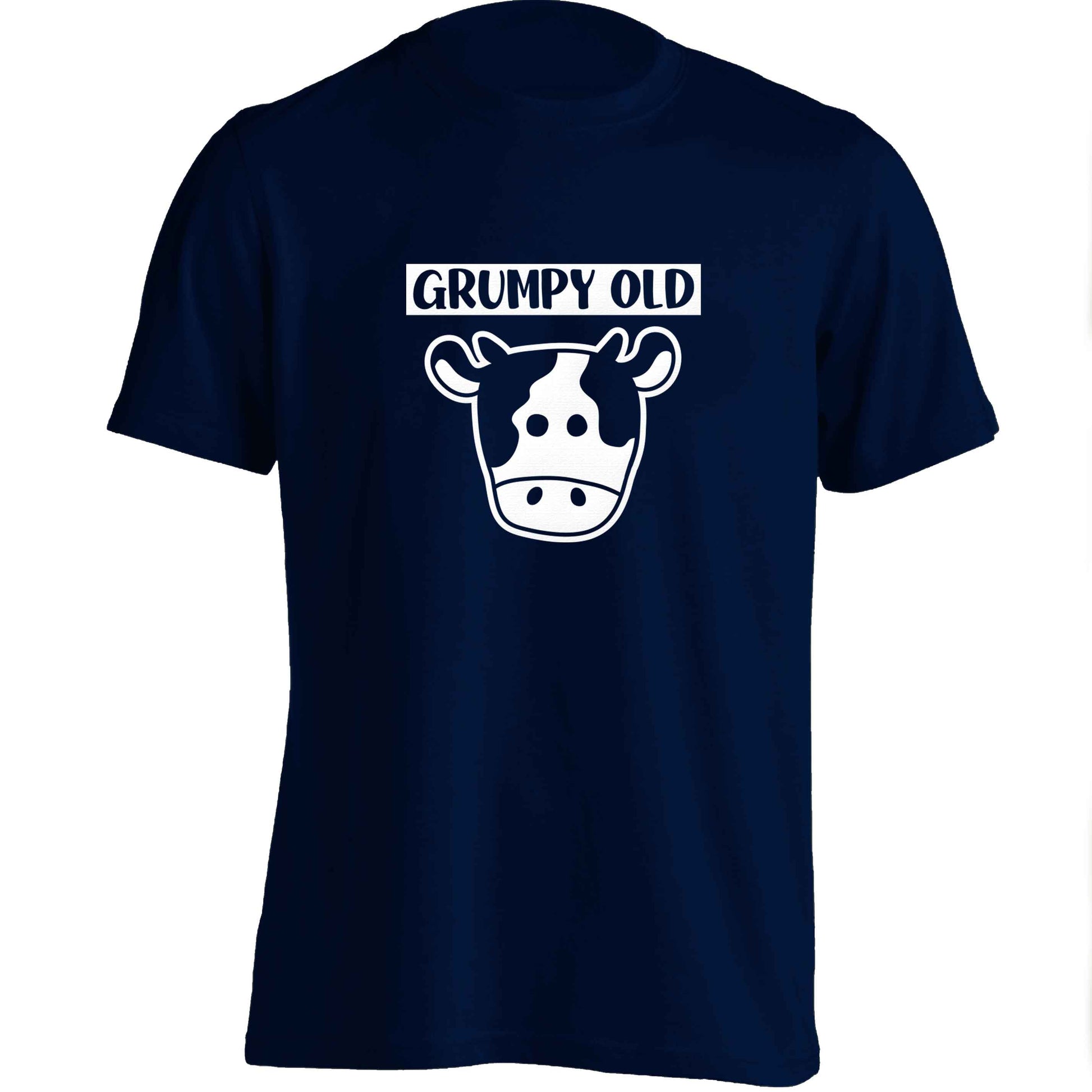 Grumpy old cow adults unisex navy Tshirt 2XL
