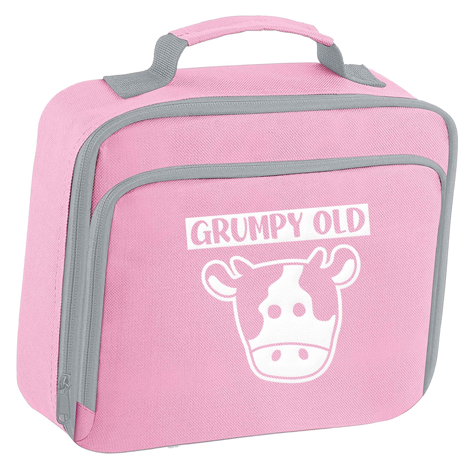 Grumpy old cow insulated pink lunch bag cooler