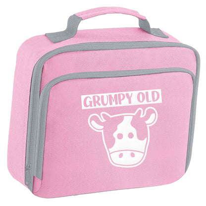 Grumpy old cow insulated pink lunch bag cooler
