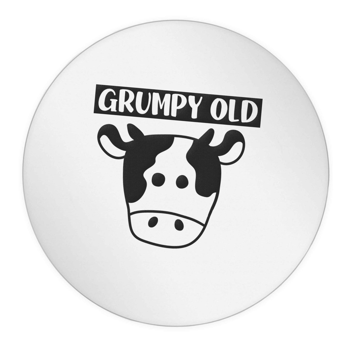 Grumpy old cow 24 @ 45mm matt circle stickers