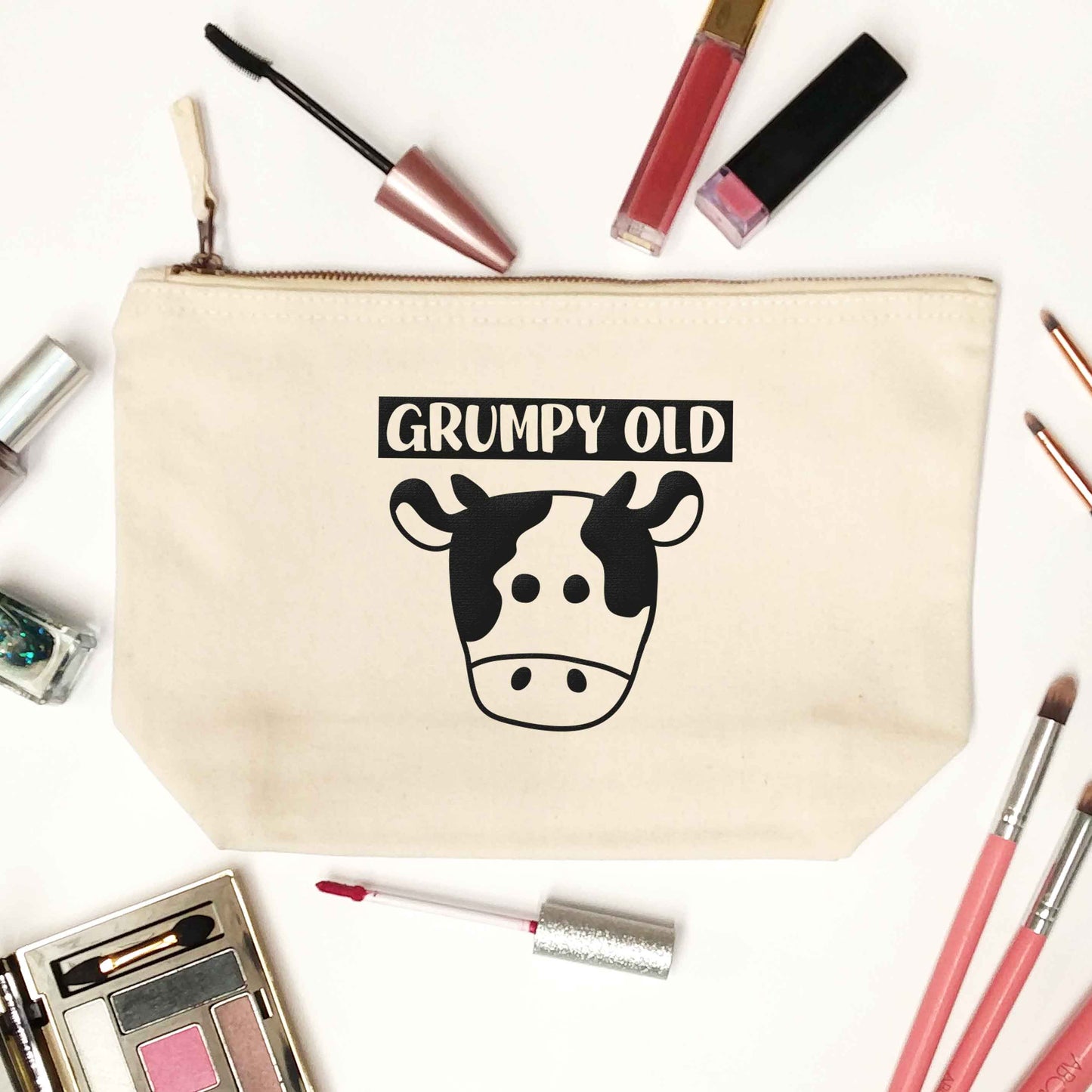 Grumpy old cow natural makeup bag