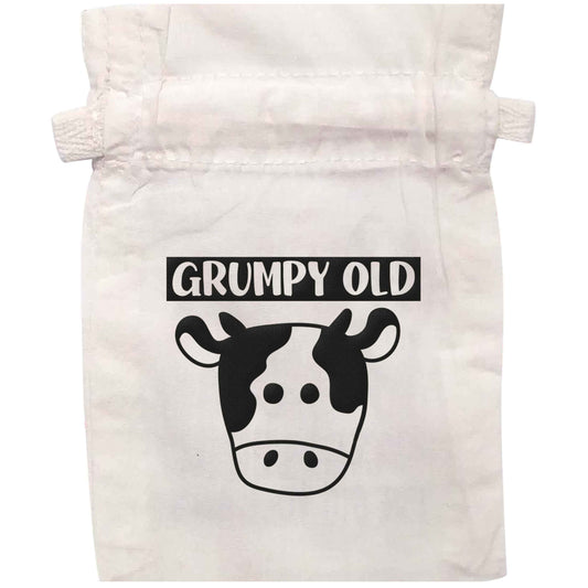 Grumpy old cow | XS - L | Pouch / Drawstring bag / Sack | Organic Cotton | Bulk discounts available!
