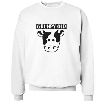 Grumpy old cow adult's unisex white sweater 2XL