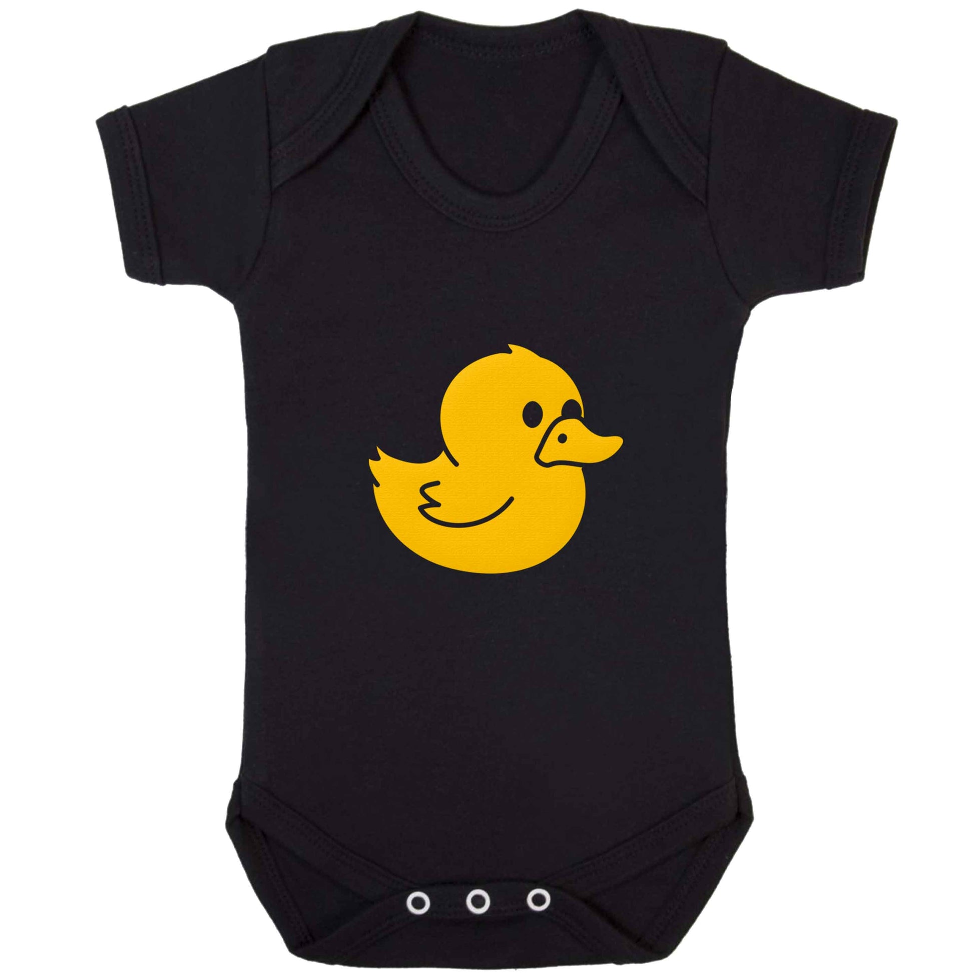 Duck illustration baby bodysuit black 18-24 months