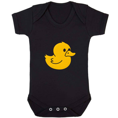 Duck illustration baby bodysuit black 18-24 months