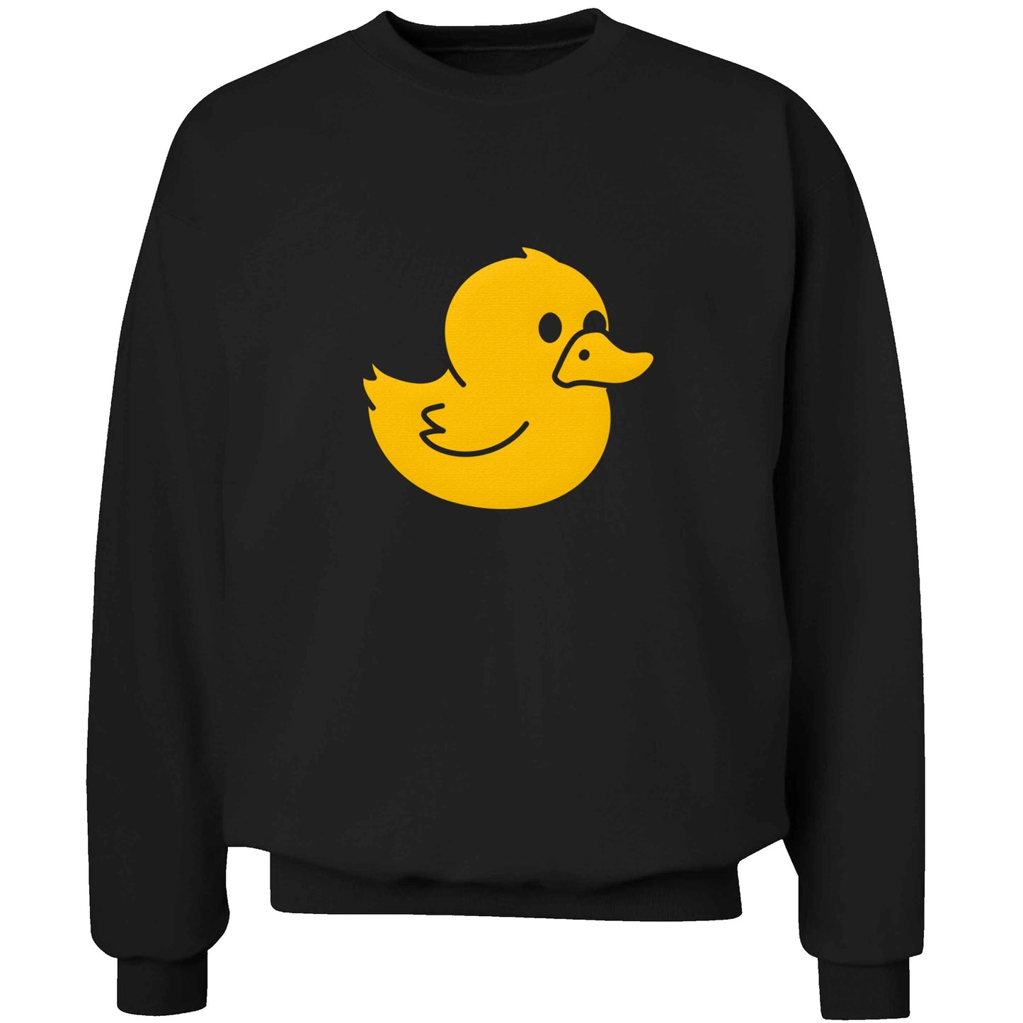 Duck illustration adult's unisex black sweater 2XL