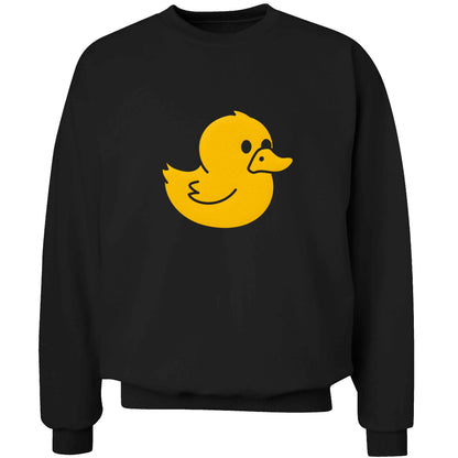 Duck illustration adult's unisex black sweater 2XL