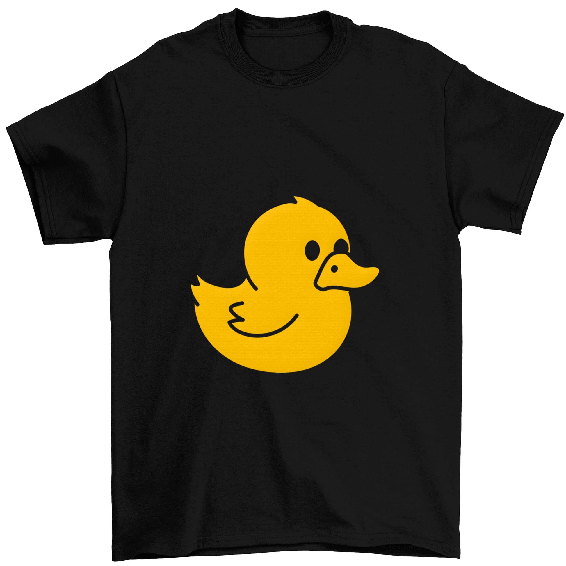 Duck illustration Children's black Tshirt 12-13 Years