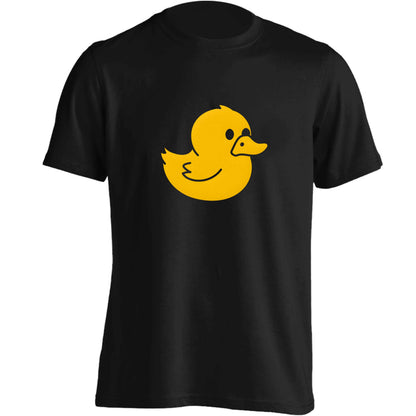 Duck illustration adults unisex black Tshirt 2XL