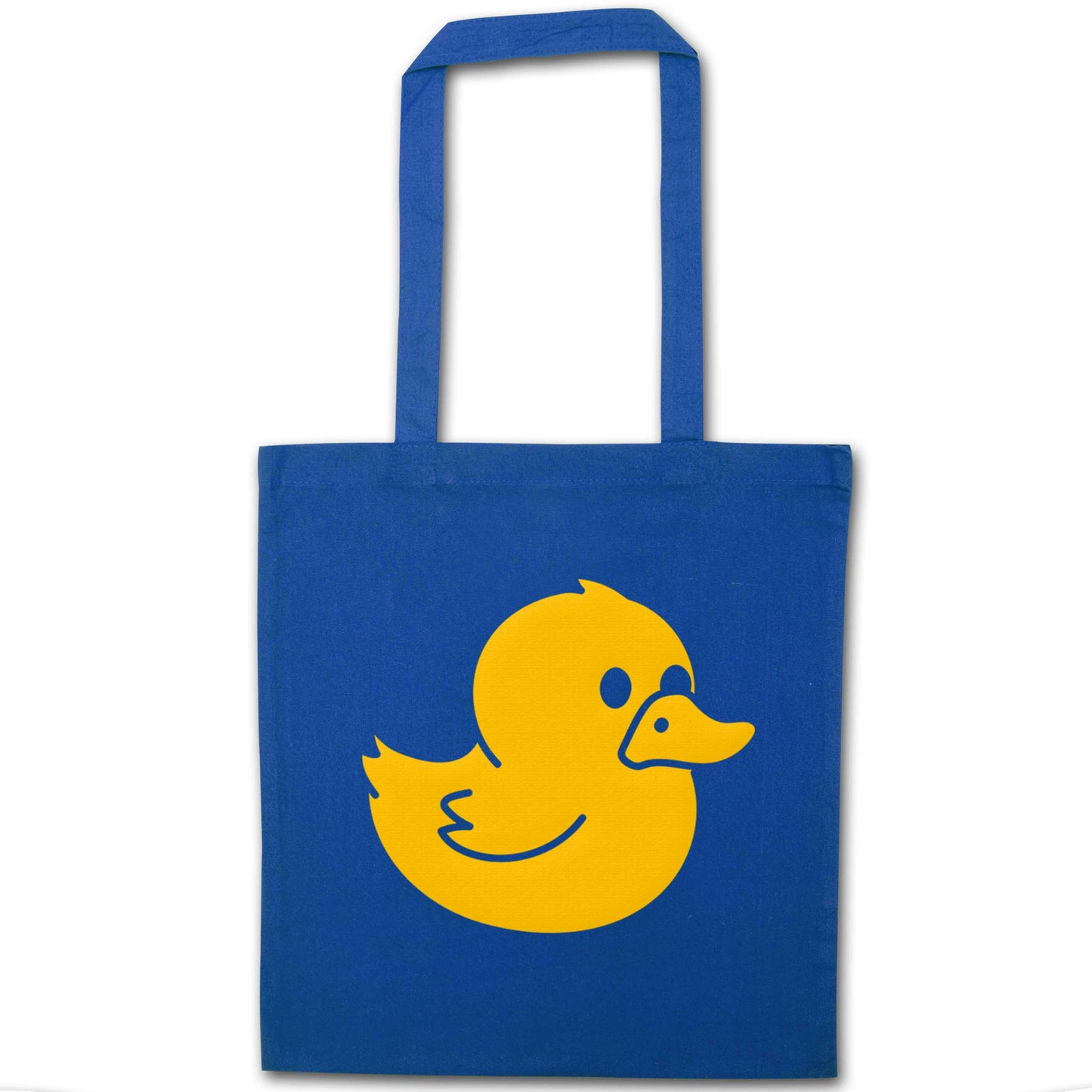 Duck illustration blue tote bag