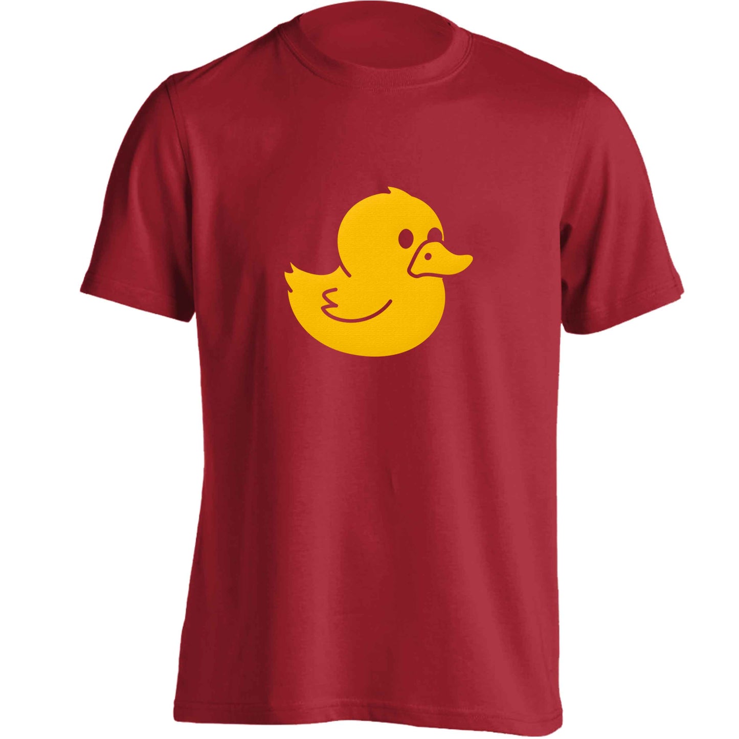 Duck illustration adults unisex red Tshirt 2XL