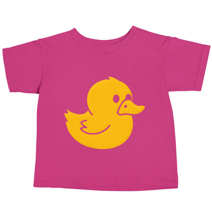 Duck illustration pink baby toddler Tshirt 2 Years